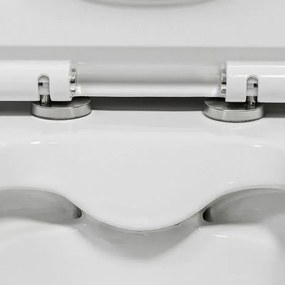 Sanitari filomuro Rimless serie Malaga completo di sedile rallenty