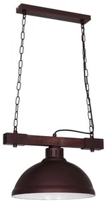 Lampadario a sospensione con catena HAKON 1xE27/60W/230V legno scuro