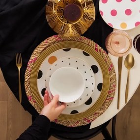 Set da tavola 24 pezzi in porcellana, multicolore