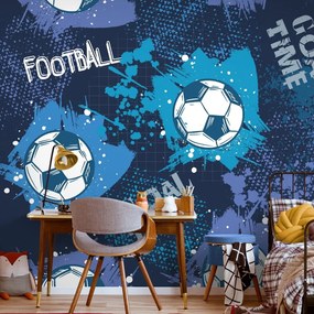 Carta da parati – Pallone da Calcio in Blu