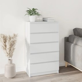 Cassettiera Bianca 60x36x103 Cm İn Legno Multistrato /
