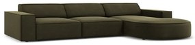Divano angolare in velluto verde (angolo destro) Jodie - Micadoni Home