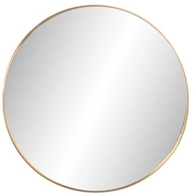 Specchio da parete tondo 50 cm bordo oro