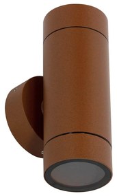 Applique Cilindrica Bidirezionale IP65 GU10 Corten Colore Corten