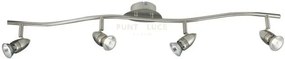 Spot led sunny nickel 4 luci attacco gu10 led 5w 400lm 2700k 15,8x1...