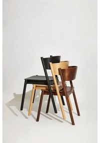 Sedia da pranzo in rovere nero Oblique - Hübsch