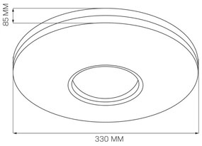 Plafoniera LED da bagno DETROIT LED/18W/230V diametro 33 cm IP44