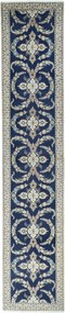 Nain Tappeto persiano 490 x 100 Blu (Iran) Annodato A Mano