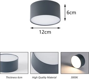 Brilagi - Plafoniera LED per bagno FORIS LED/14W/230V Ø 12 cm antracite IP44