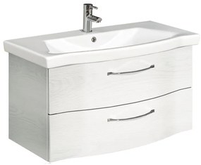 Mobile da bagno sotto lavabo PELIPAL bianco L 90 x H 49 x P 48 cm 2 cassetti, lavabo non incluso