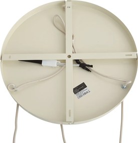 Lampada a sospensione retrò beige con paralume in metallo 3 luci - Ophelia