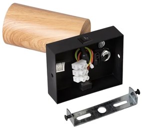 Brilagi - Faretto da parete SELE 1xGU10/30W/230V nero/decorazioni in rovere