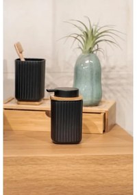 WENKO 25297100 - Portaspazzolino ROTELLO 8,5x11 cm nero/marrone