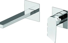 Rubinetto per lavabo ad incasso getto laminare cristallino Soffio cromo lucido GATTONI RUBINETTERIA
