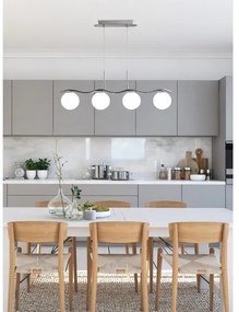 Lampadario a sospensione con filo RAMON 4xG9/40W/230V cromo lucido