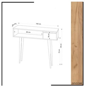 Consolle KIOGI 94x100 cm bianco/beige