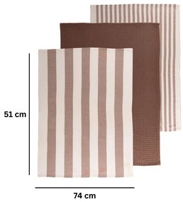 Set di strofinacci in cotone 3 pz 51x74 cm Marra – Tiseco Home Studio