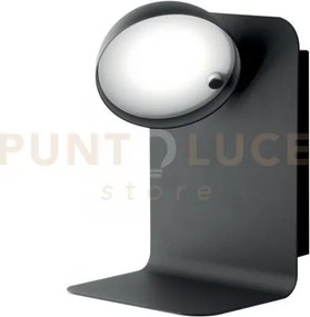 Applique a parete led boing orientabile nera con usb 2a 5w 500lm 40...