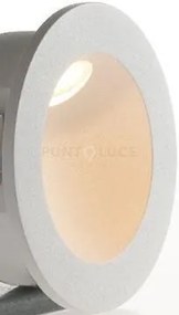 Segnapassi led onyx bianco tondo 3w 420lm 4000k ip54 7,4x4,8cm