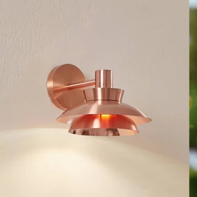 Lucande applique da esterno Thais, color rame, acciaio inox