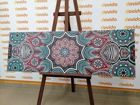 Stampa su tela – Mandala indiana con motivo floreale