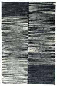 Kilim Tappeto 200x130 Nero (Iran) Tessuto A Mano