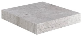 Mensole a muro 4 pz grigio cemento 23x23,5x3,8 cm in mdf