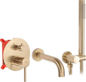 Rubinetto da vasca Rea Lungo Gold Brush + Box