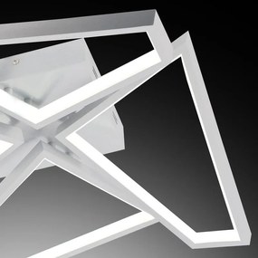 Plafoniera LED Carolina argento IP20 cct da bianco caldo a bianco freddo con regolazione di temperatura NOVECENTO