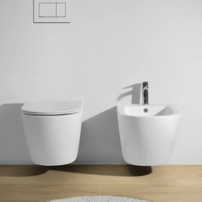 Copriwc originale a sgancio rapido in termoindurente ultraslim soft-close bianco opaco Tokyo