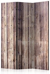 Paravento separè Fascino del legno - texture delle tavole di legno chiare marroni