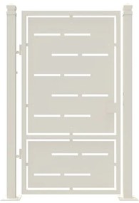 Cancello manuale con serratura elettrica Privacy in ferro, apertura a sinistra, L 104.5 x H 180 cm, di colore bianco