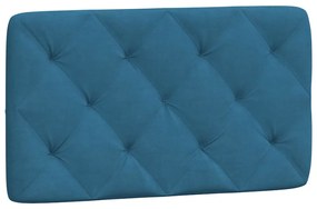 Letto con materasso blu 90x190 cm in velluto