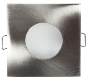 Portafaretto IP65 Quadrato da Incasso per GU10 Foro Ø70mm Acciaio Inox