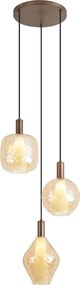 Lampada a sospensione di design bronzo scuro 3 luci - Ard