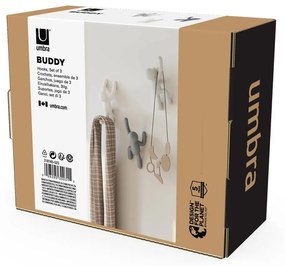 Ganci in plastica da parete in set da 3 Buddy - Umbra