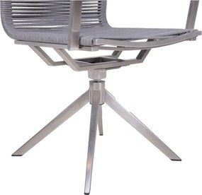 Sedia da giardino in metallo grigio Rubiera - Garden Pleasure