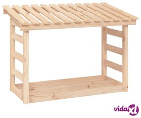 vidaXL Portalegna 108x64,5x78 cm in Legno Massello di Pino