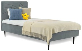 Letto grigio per bambini con contenitore 90x200 cm Star - Scandic