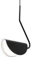 Lampadario A Sospensione Moderno Mollis Metallo Nero Acrilico 1 Luce G9 7W