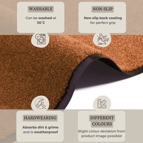 Oranžová rohožka Hanse Home Wash &amp; Clean, 39 x 58 cm