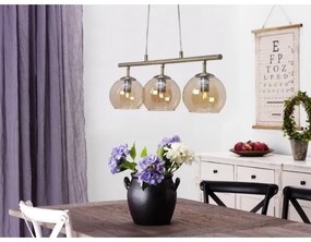 Cottex T2493AA - Lampadario a sospensione con cavo CAPELLA 3xE14/40W/230V fumé/marrone