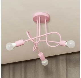 Plafoniera OXFORD 3xE27/15W/230V rosa