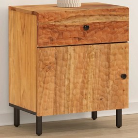 Comodino 50x33x60 Cm İn Legno Massello Di Acacia /
