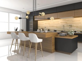 Lampadario a Sospensione in Acciaio 6xE27 MULTIPO 6 - Nero