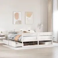 Letto senza Materasso Bianco 180x200 cm Legno Massello di Pino 3307114