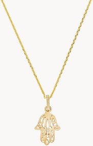 Collana in oro giallo con ciondolo Mano di Fatima Jolie