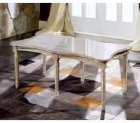 Tavolino shabby da salotto in legno intagliato con fregi - Mobili 2G