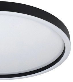 Plafoniera Moderna Montemorelos-Z Alluminio Nero Luce Led Integrato 34,5W