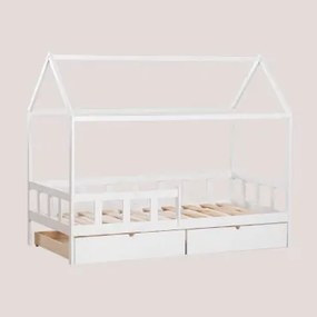 Letto per Bambini in legno per materasso 90 cm Kelly Bianco Legno & - Sklum